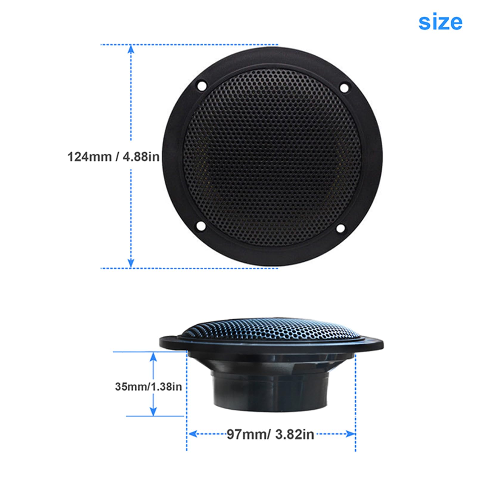 Marine Bluetooth Audio System Package   Waterproof Am Fm Marine Radio Receiver With 4 Inch Marine Speaker And Antenna Hasda 304.