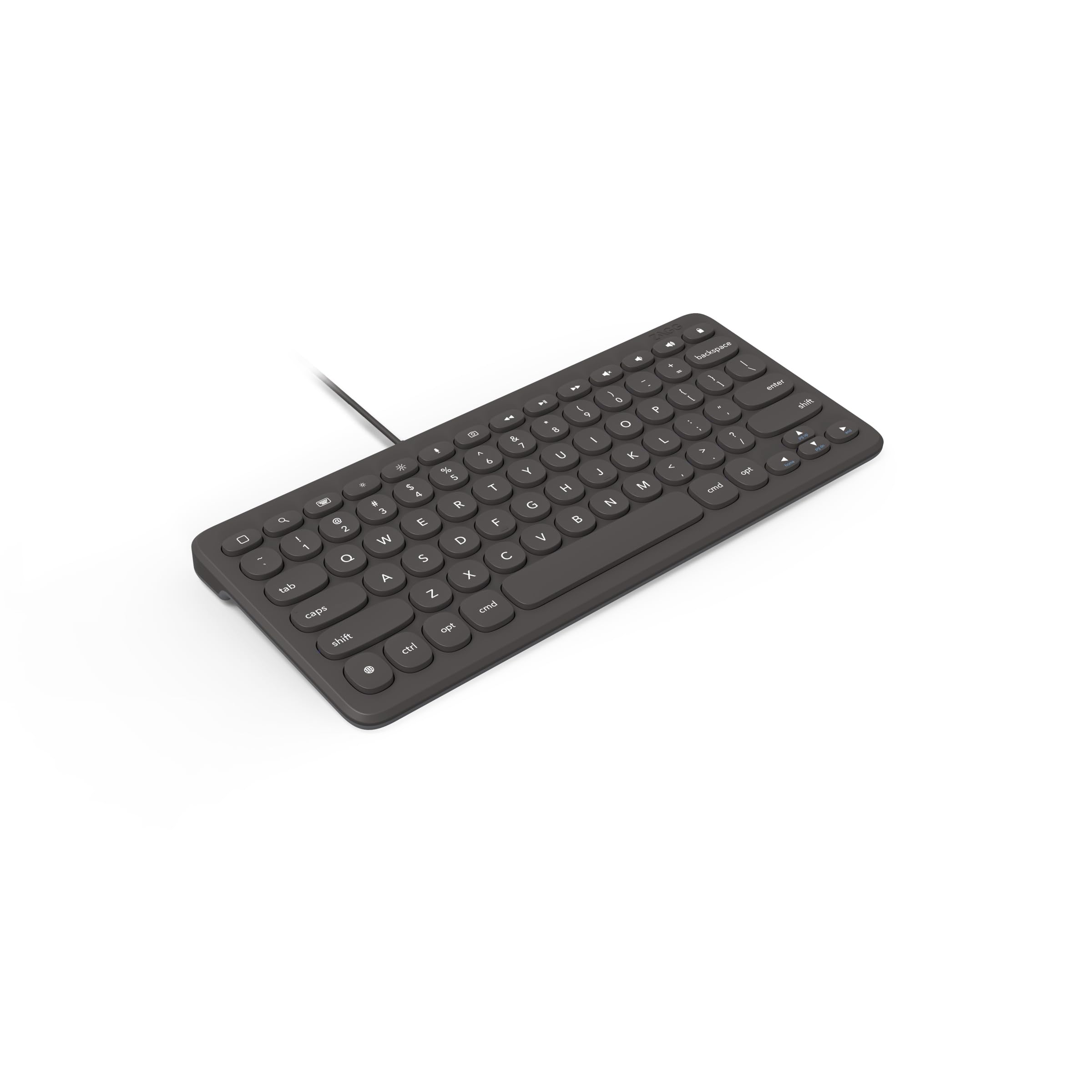 Zagg Connect Keyboard - Compact 12-inch Lightning Wired Keyboard - Optimal for iOS and iPadOS Devices - Designed for Comfortable
