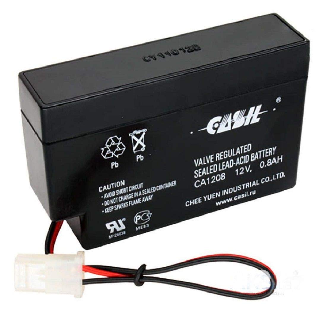 12V 0.8Ah Sealed Lead Acid Rechargeable Replacement Battery By Casil Ca1208