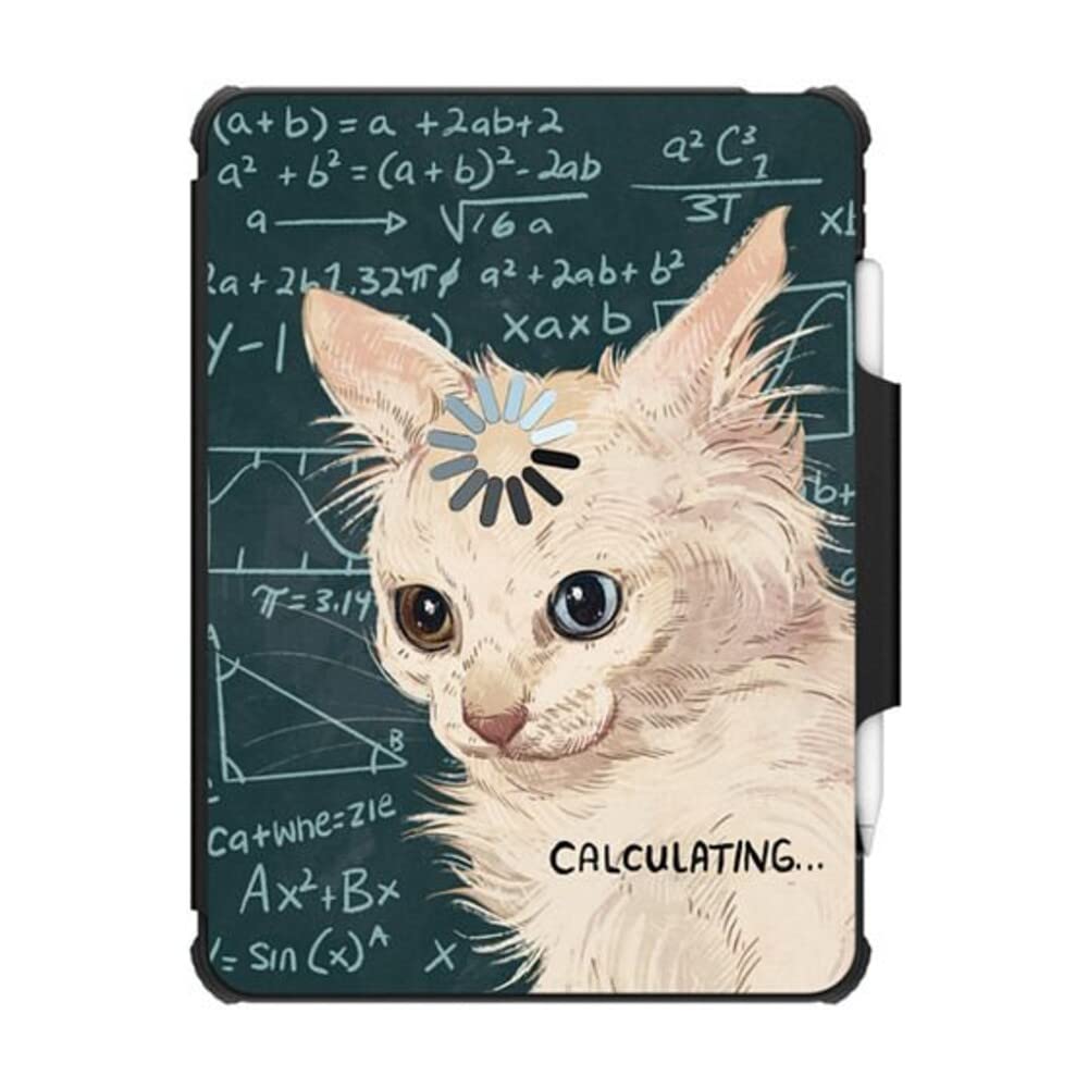 Casetify Impact Folio Case For Ipad Pro 12.9'' (3Rd/4Th/5Th/6Th Gen)   Calculating... By Catwheezie   Clear Black