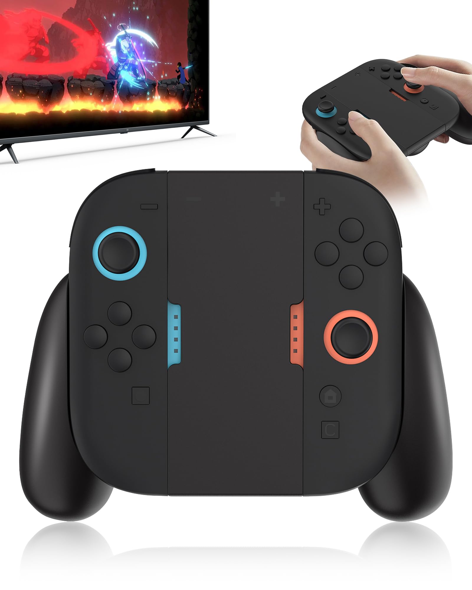 Switch 2 Gen JoyCon Charging Grip Compatible with NS & OLED Joycon Controller, Charging Grip Stand for Switch 2, Portable NS2 Jo