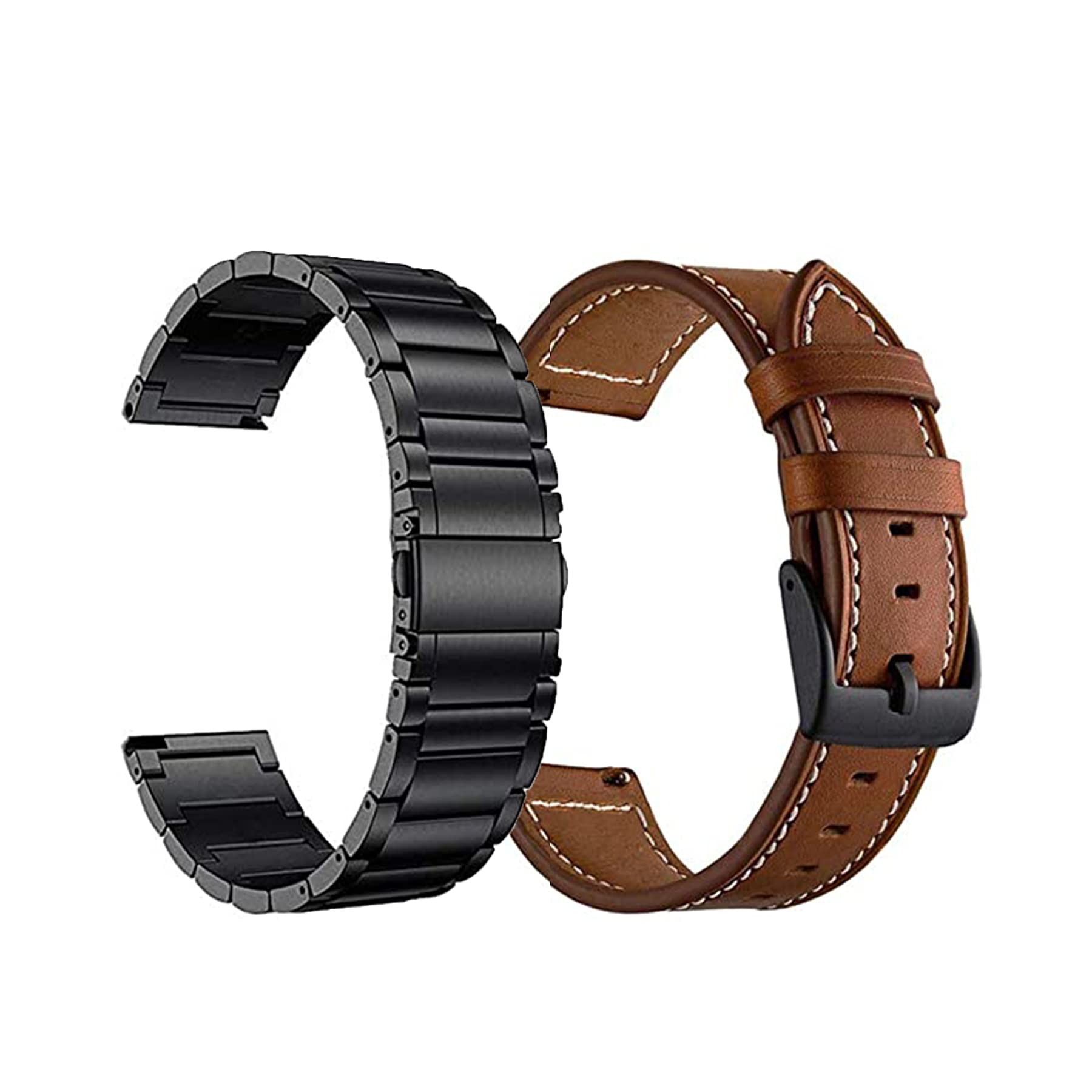 Yeejok Galaxy Watch 6 Classic Bands 47Mm 43Mm, Galaxy Watch 6/5/4 Bands 44Mm 40Mm Metal Leather For Men Women, Galaxy Watch 5 Pr