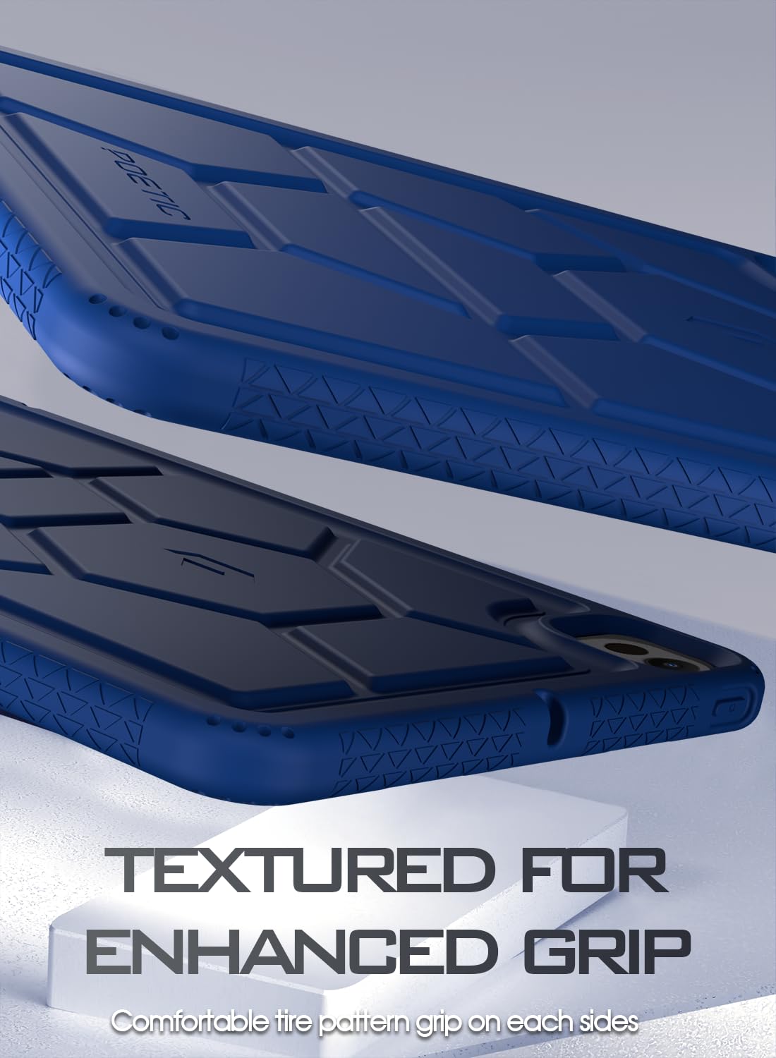 Poetic Turtleskin Case For Ipad Pro 11 Inch 2024 M4 5Th Gen, Heavy Duty Shockproof Rugged Kids Friendly Drop Protection Silicone Cover Case, Navy Blue