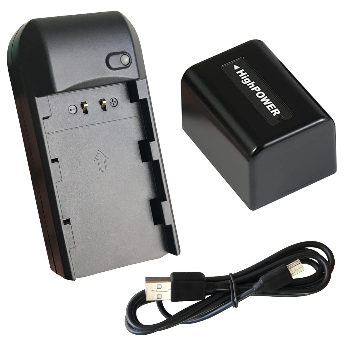 Cofunkool Digital Video Camera Camcorder Travel Charger And 3.7V 2000Mah Np Fv5 Plus Rechargeable Lithium Battery (Np Fv5 Plus/N