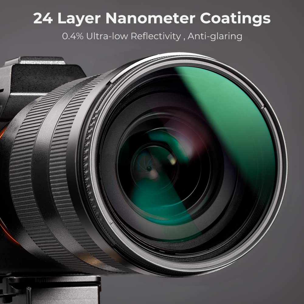 77Mm Circular Polarizers Filter, K&F Concept Waterproof Circular Polarizing Filter With 24 Multi Layer Coatings Cpl Filter For 7