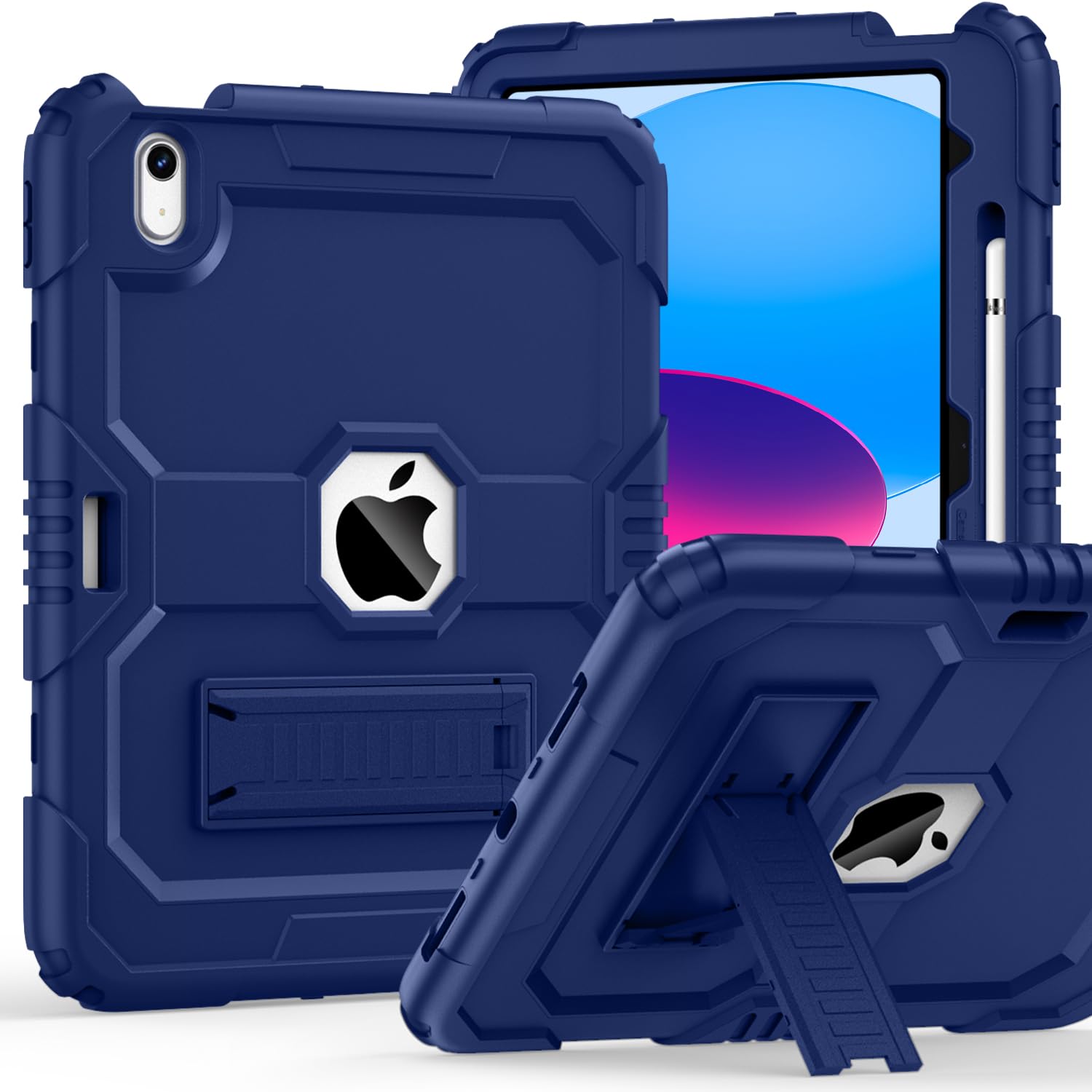 Case For Ipad 10Th Generation 10.9 Inch 2022, Ipad Case 10Th Generation With Pencil Holder/Built In Stand, Shockproof Rugged Pro