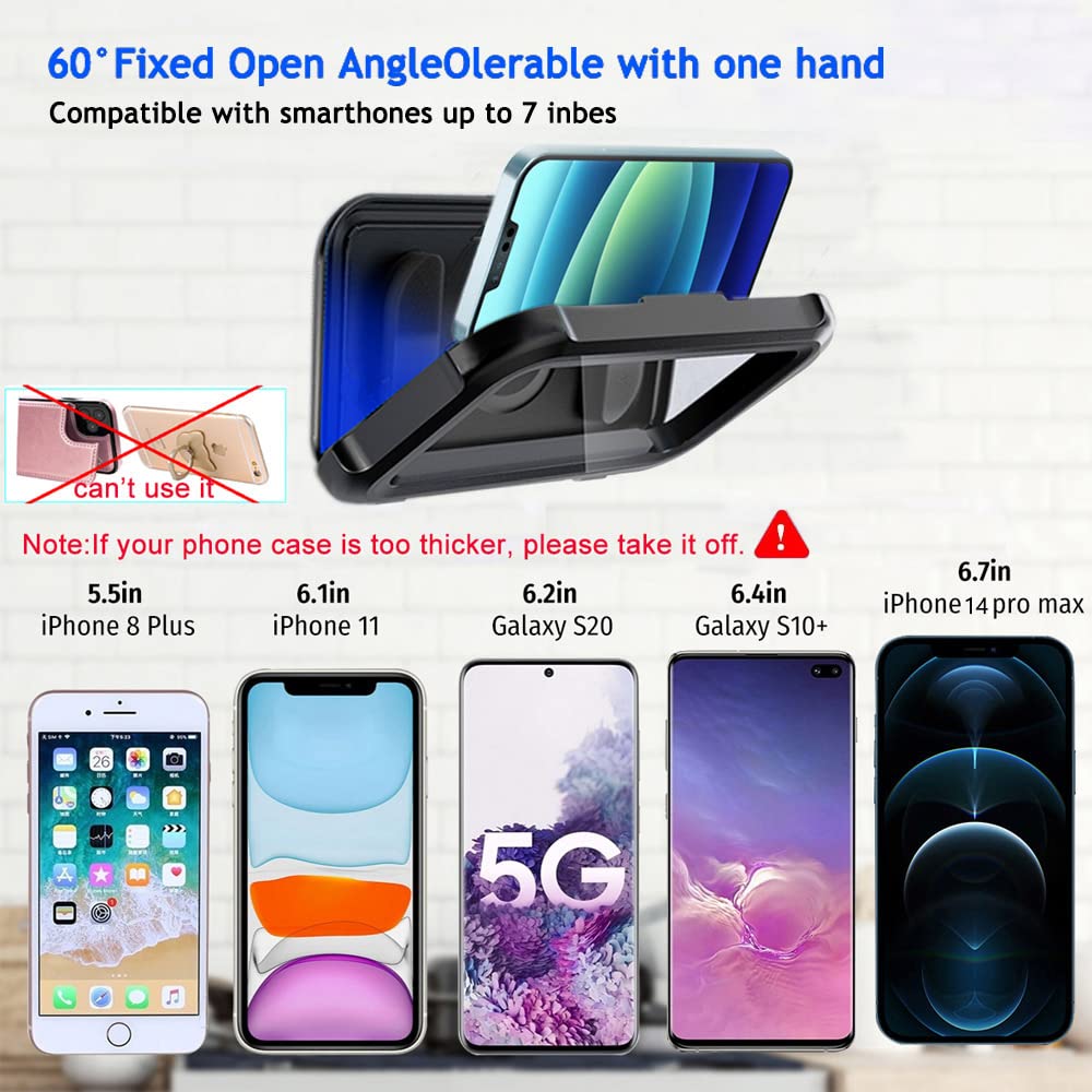 Upgraded 480 Rotating Shower Phone Holder Waterproof Case With Touch Screen,Oolyico Shower Accessories Guardian Buddy Phone Hold