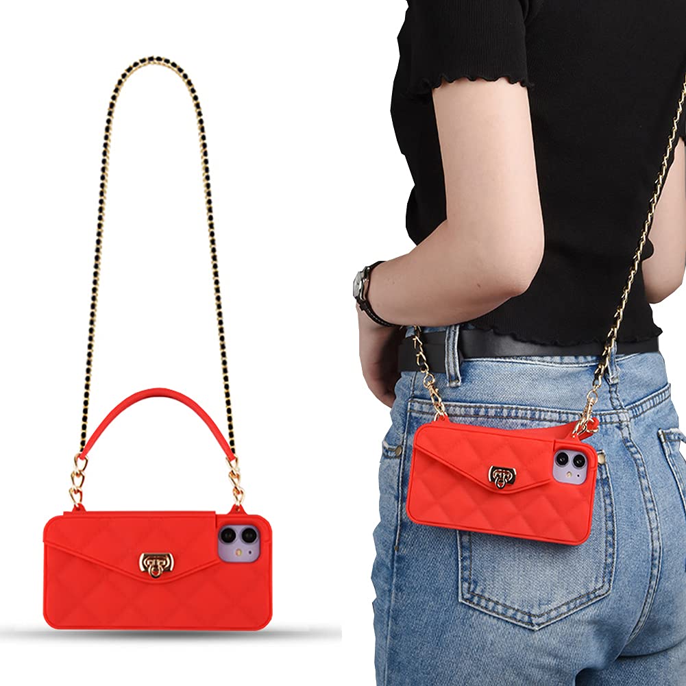 Yatchen For Iphone 7 Plus/8 Plus Wallet Case,Crossbody Phone Case With Lanyard Strap Cute Wallet Case Flip Folio Credit Card Hol