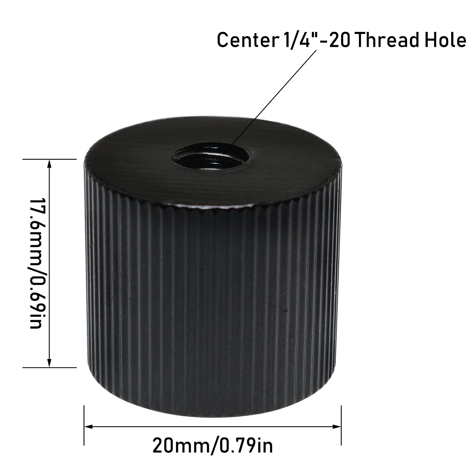 Luorng 2Pcs Chromlives Tripod Nut Barrel Connection Nut With 1/4 Inch 20 Thread Hole Double Female Teeth For Articulating Tripod