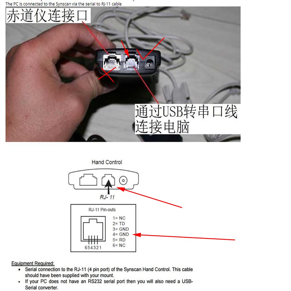 Usb To Rj11 6P4C 6P6C Cable For Skywatcher Eq6 Eq5 Heq5 Eqmod Ascom Pc To Connect The Synscan Hand Controller Upgrade (6)
