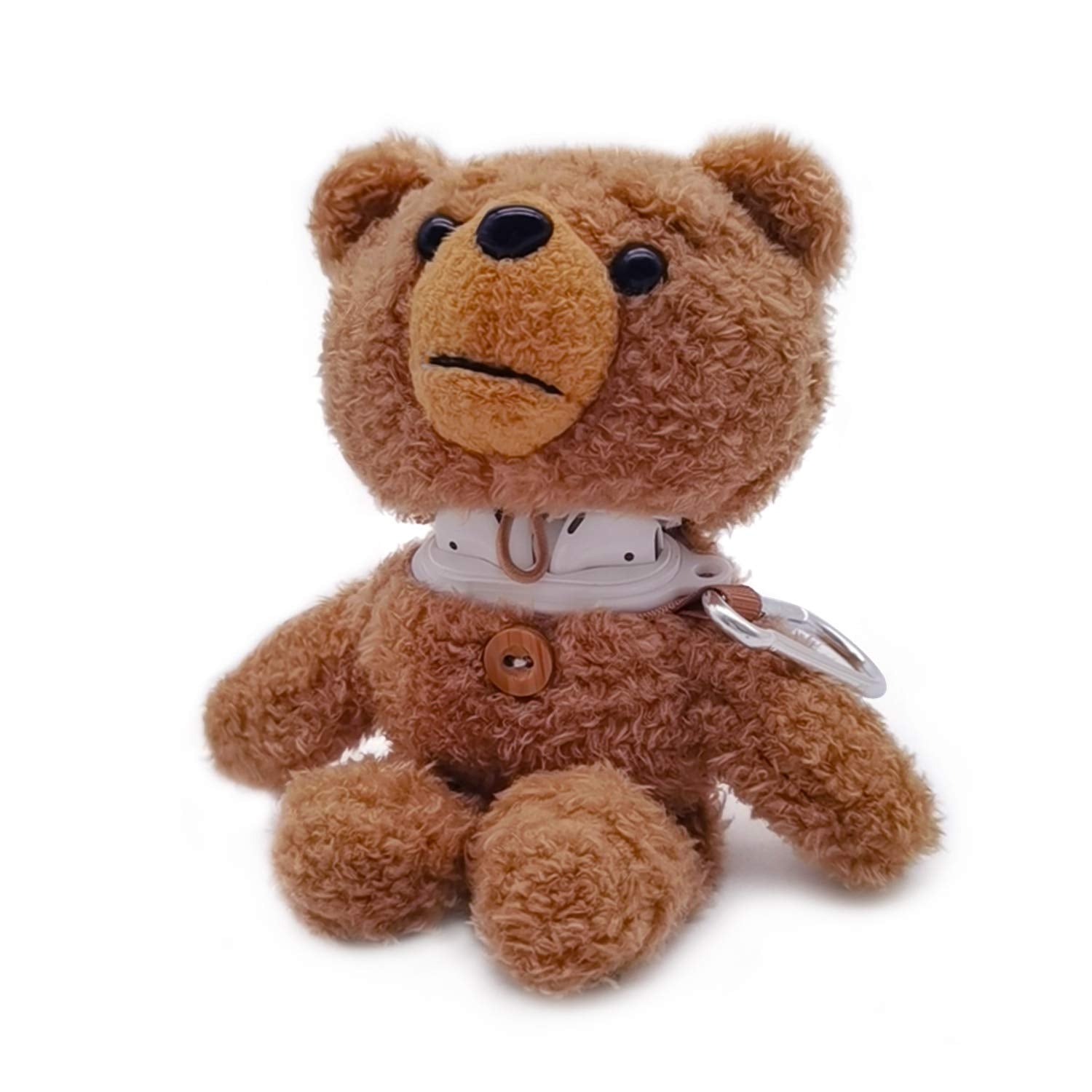 Guppy Compatible with AirPods Pro Furry Case Girls 3D Cartoon Cute Teddy Bear Doll Plush Fluffy Warm Carrying Case Soft Protecti