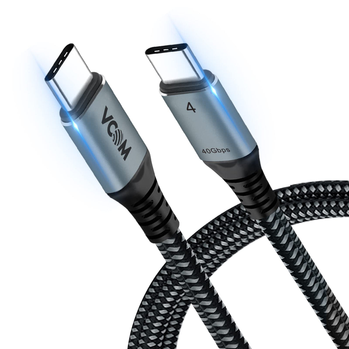 Vcom Usb 4 Cable For Thunderbolt 4 Cable 4 Ft, 100W Cable With 40Gbps Data And 8K@30Hz 5K@60Hz Or Dual 4K Video,Compatible With 