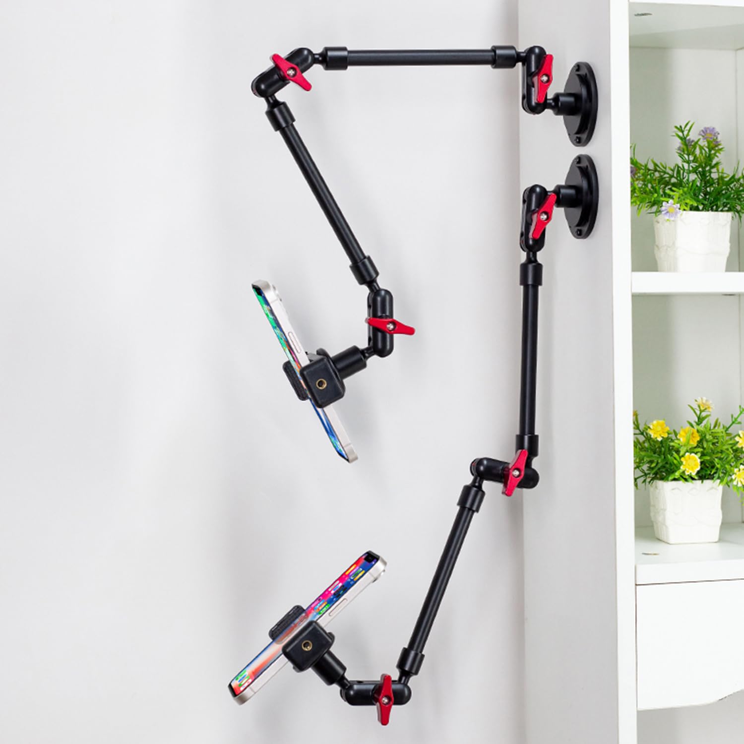 Goinwave Magic Arm Adjustable Mobile Phone Holder For Desk, Wall Mount And Ceiling Mount Bracket For Phone And Other Smartphones