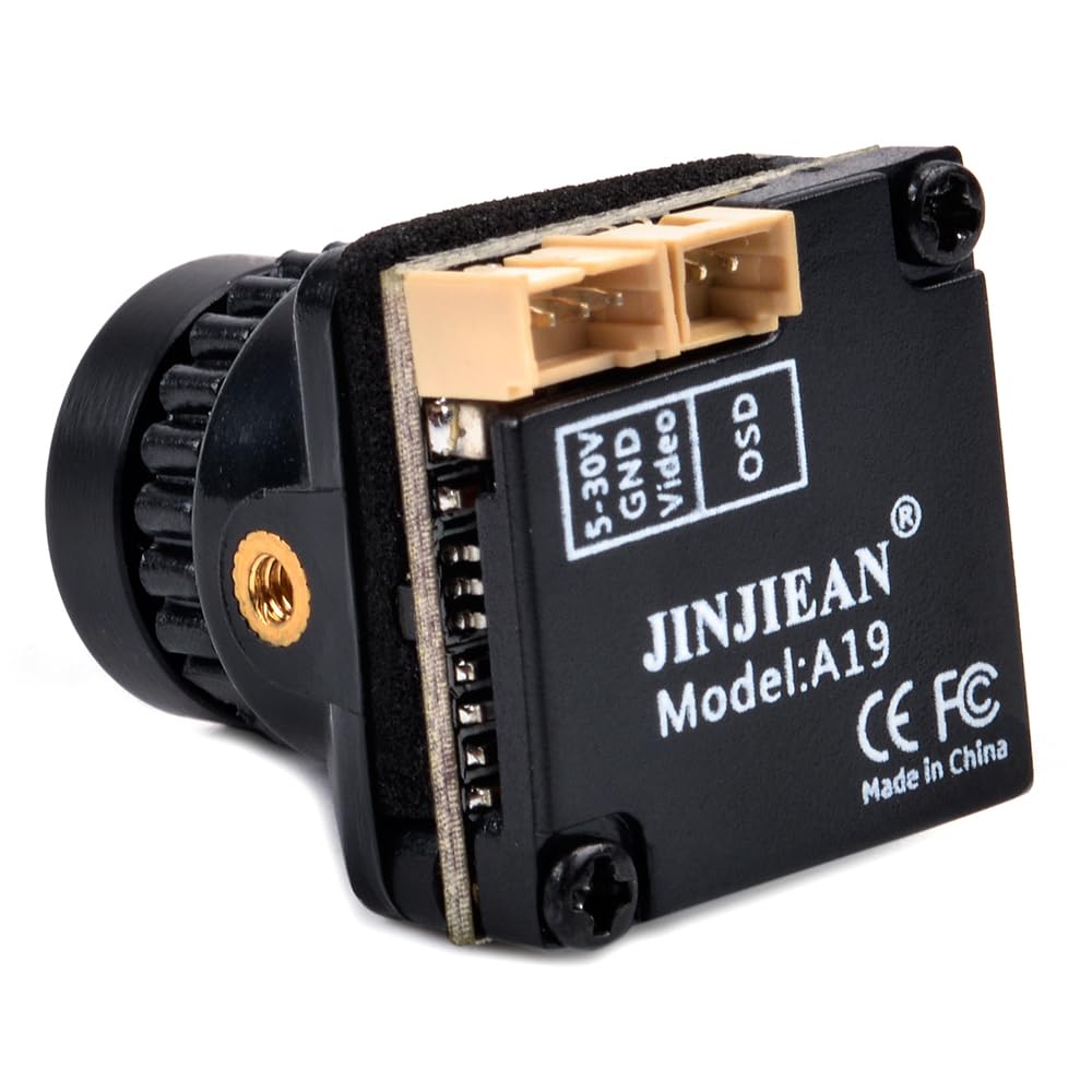 Readytosky 1500Tvl Fpv Camera 2.1Mm Lens 1/3' Cmos Camera 5V 30V Pal/Ntsc With Osd Internal Adjustable For Rc Fpv Racing Drone (Black)