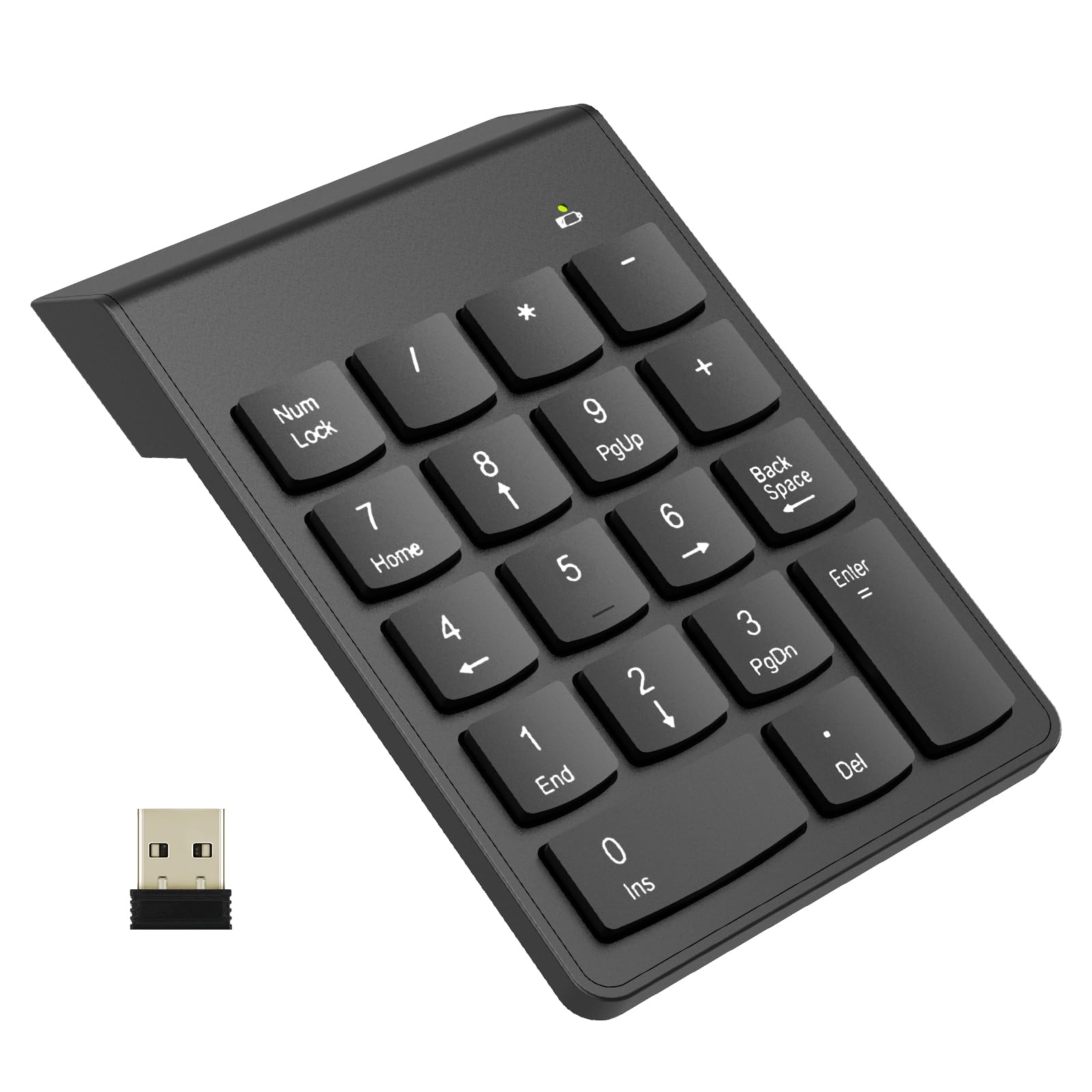 Noox Wireless Number Pad, Numeric Keypad Numpad Keyboard 10 Key Usb Keypad Office Accounting Essentials Desktop Computer Laptops