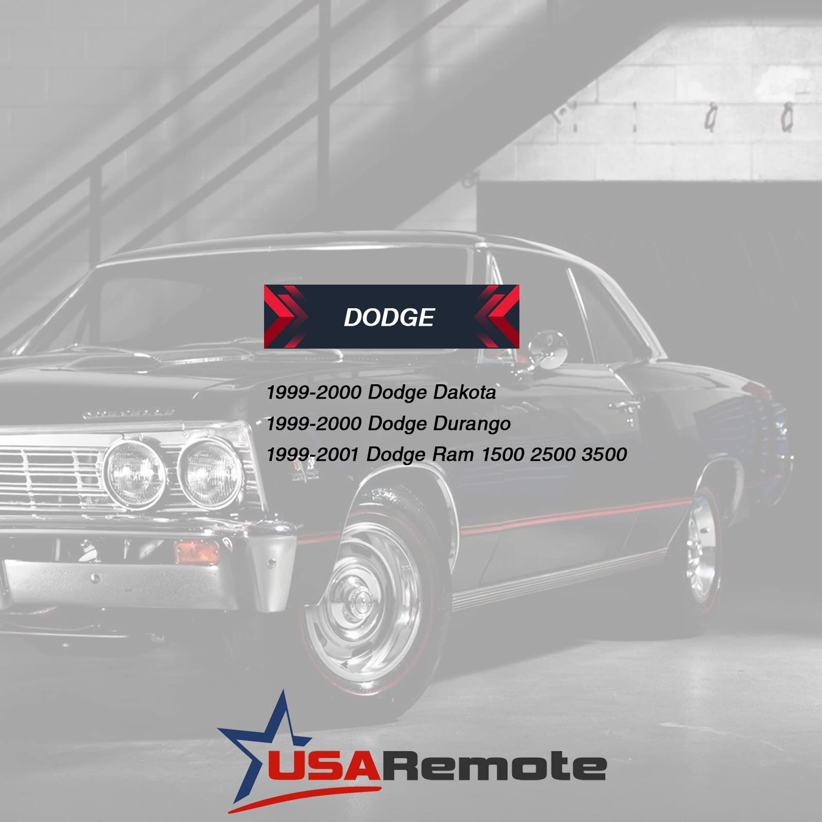 Car Key Fob Keyless Entry Remote Fits Dodge 1999 2002 Ram / 1999 2000 Dakota / 1999 2000 Durango (Gq43Vt9T, 56045497), Set Of 2