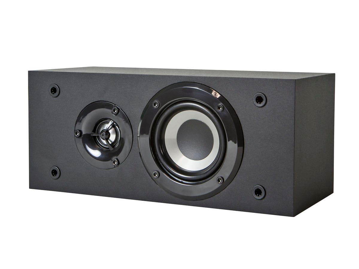 Monoprice Premium Home Theater Center Channel Speaker   3 Inch Mid Range Driver, 8 Ohms, 100 Watts, Wall Mountable, Black