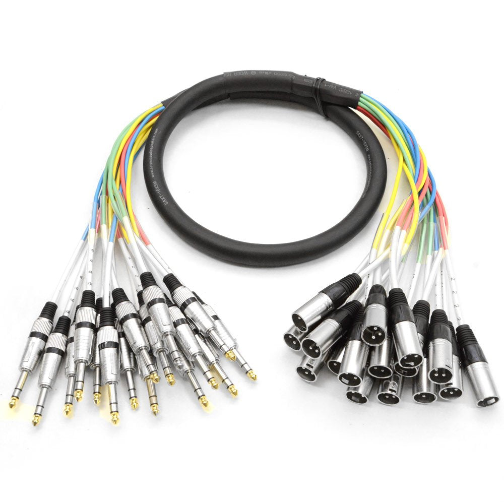 Seismic Audio - SAXT-16x5M - 16 Channel 5 XLR Male to 1/4 TRS Snake Cable