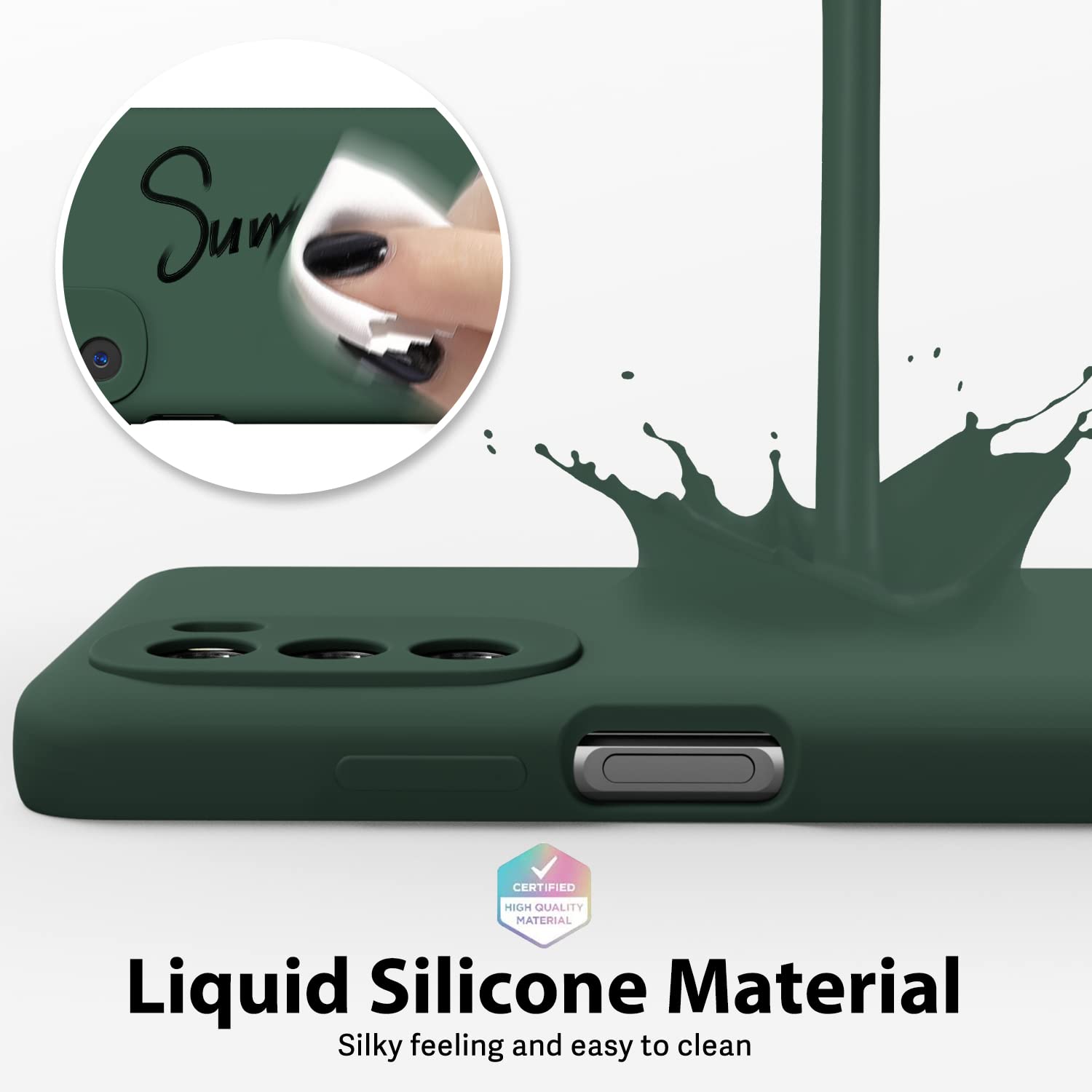Oakxco For Motorola Moto G Stylus 5G 2022 Phone Case Liquid Silicone,Cute Thin Slim Soft Rubber Tpu Plain Smooth Gel Cover For W