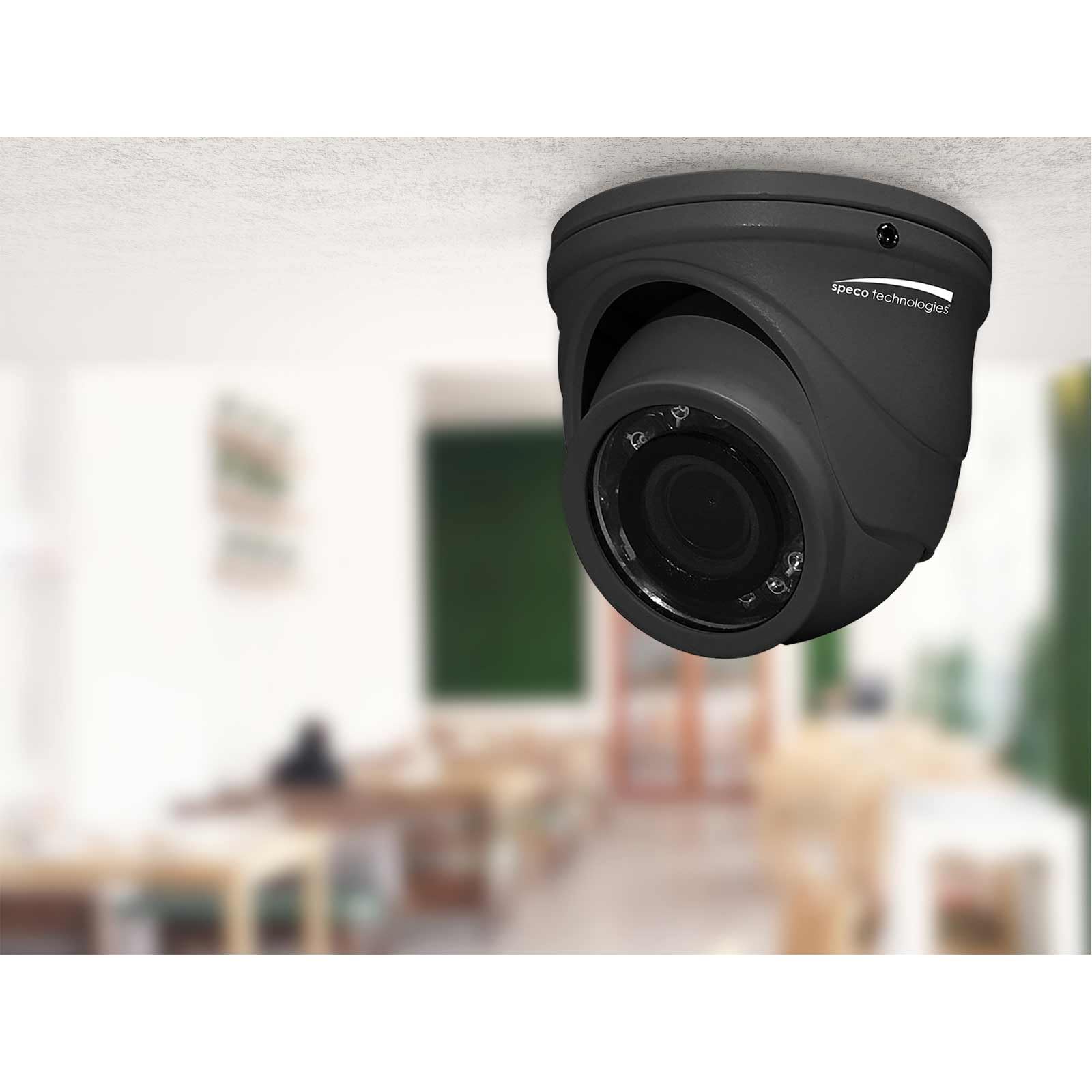 Speco 4Mp Hd Tvi Mini Ir Turret W/2.9Mm Lens   Grey