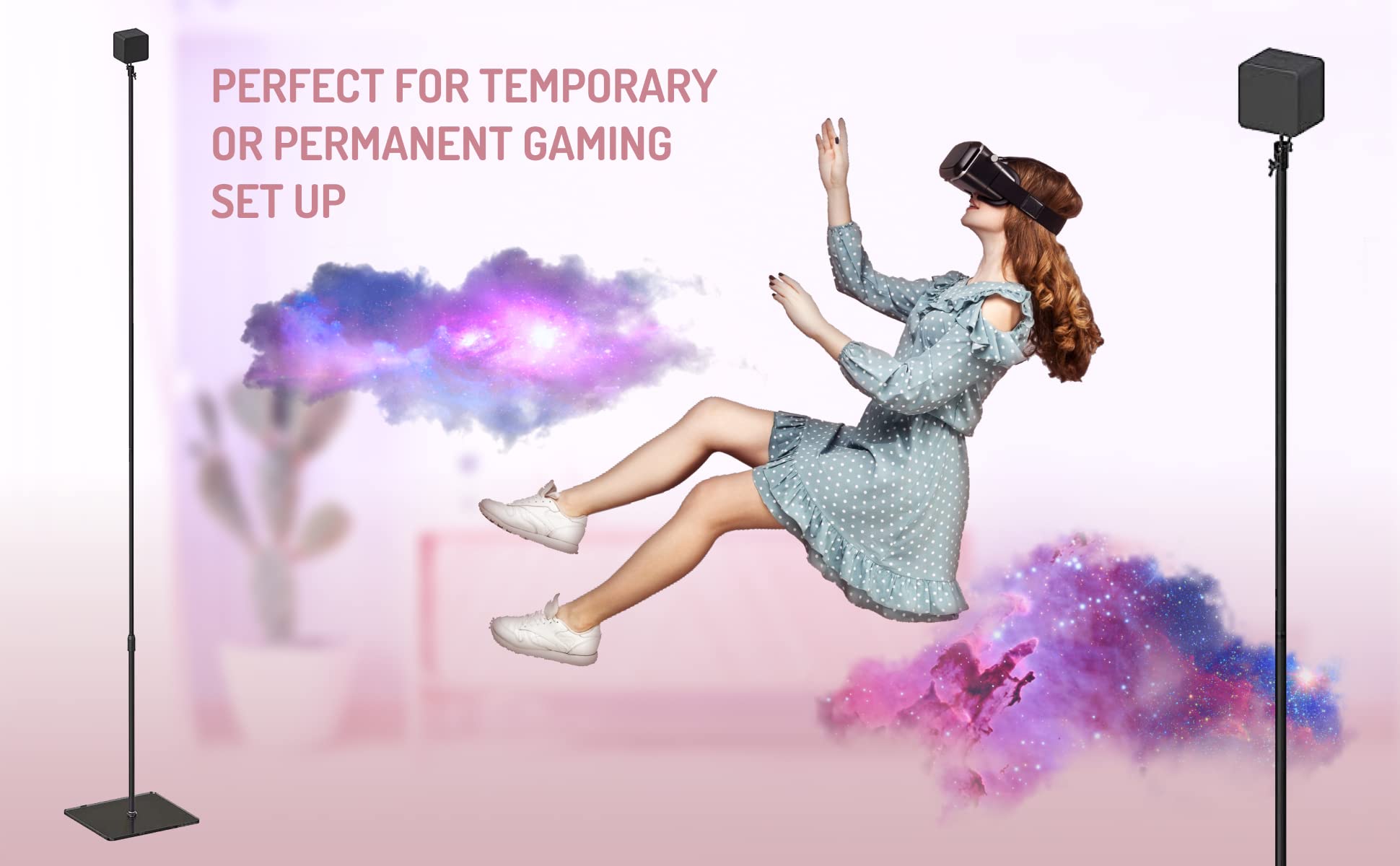 Skywin-Vr Glass Stand, Htc Vive Compatible Sensor Stand And Base Station Stand For Vive And Rift Constellation Sensors, Vr Stand