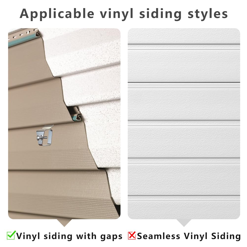 Vinyl Siding Clip Hooks For All New Outdoor Camera, No Hole Needed Outdoor Siding Hanger Mounting For Home Security Camera, Vinyl Siding Mount,12 Pack