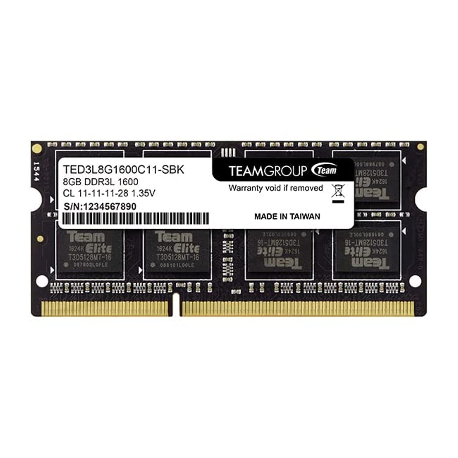 Teamgroup Elite Ddr3L 8Gb Single 1600Mhz Pc3 12800 Cl11 Unbuffered Non Ecc 1.35V Sodimm 204 Pin Laptop Notebook Pc Computer Memo