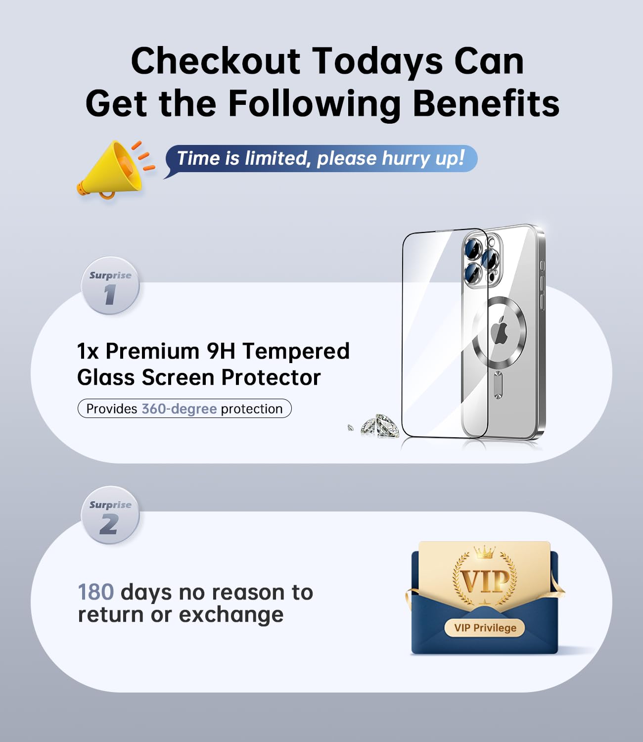 Waldeng For Iphone 15 Pro Case With Integrated Camera Lens Protection, [Seamless Work With Magsafe] [Metallic Glossy Soft Bumper