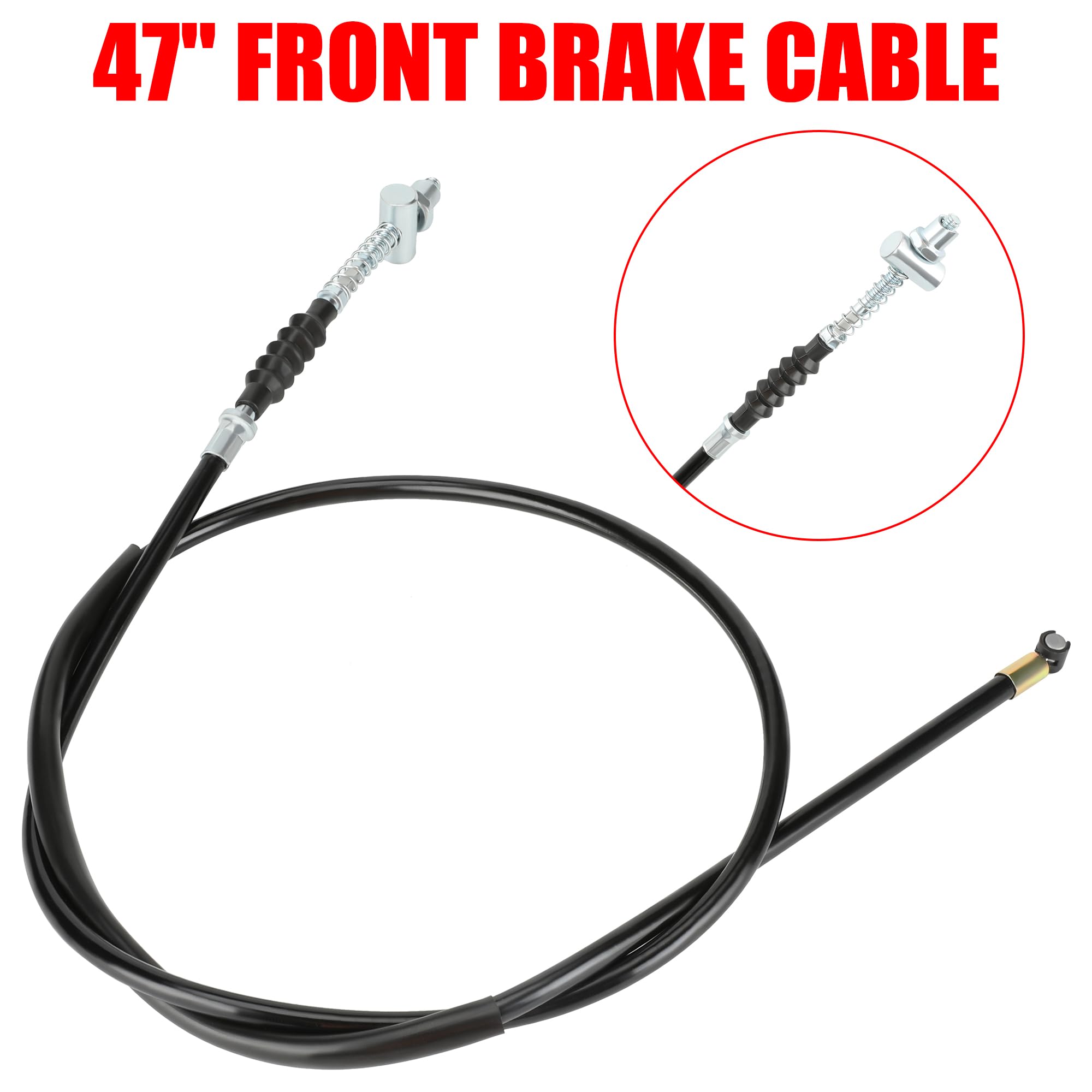 Grehua 47 Inch Front Drum Brake Cable Line Motorcycle Black For 70Cc 90Cc 110Cc Ct70 C70 Xl70 Cl70 Sl70 Z50 C90 Ct90 Sl90 Cl90 M