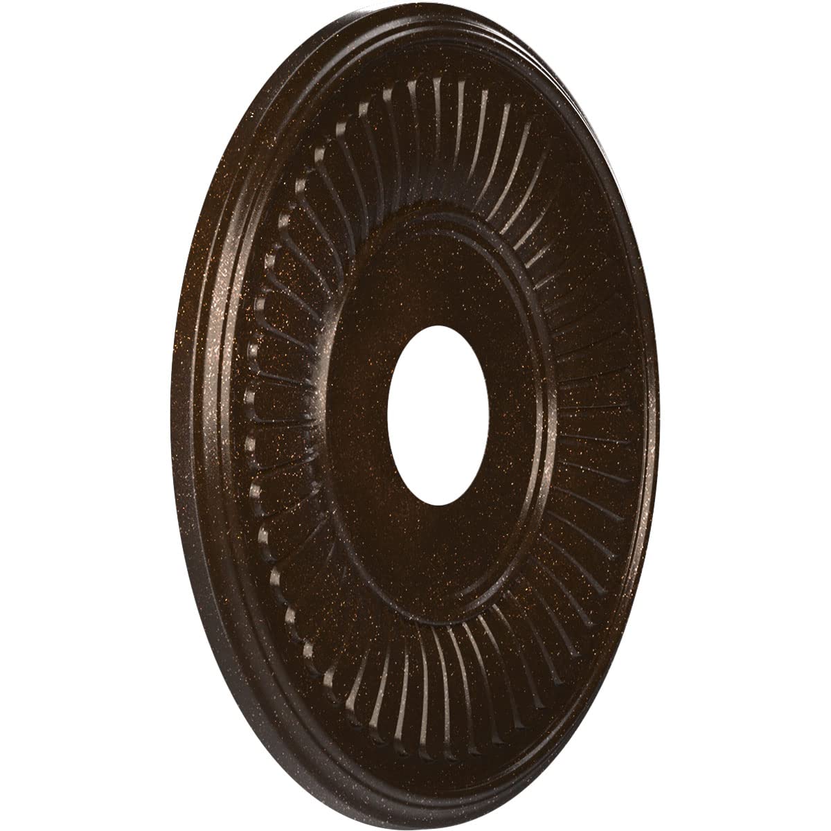 Ekena Millwork Cmp16Beamb Berkshire Thermoformed Pvc Ceiling Medallion (Fits Canopies Up To 7), 16Od X 3 1/2Id X 1P, Textured Me