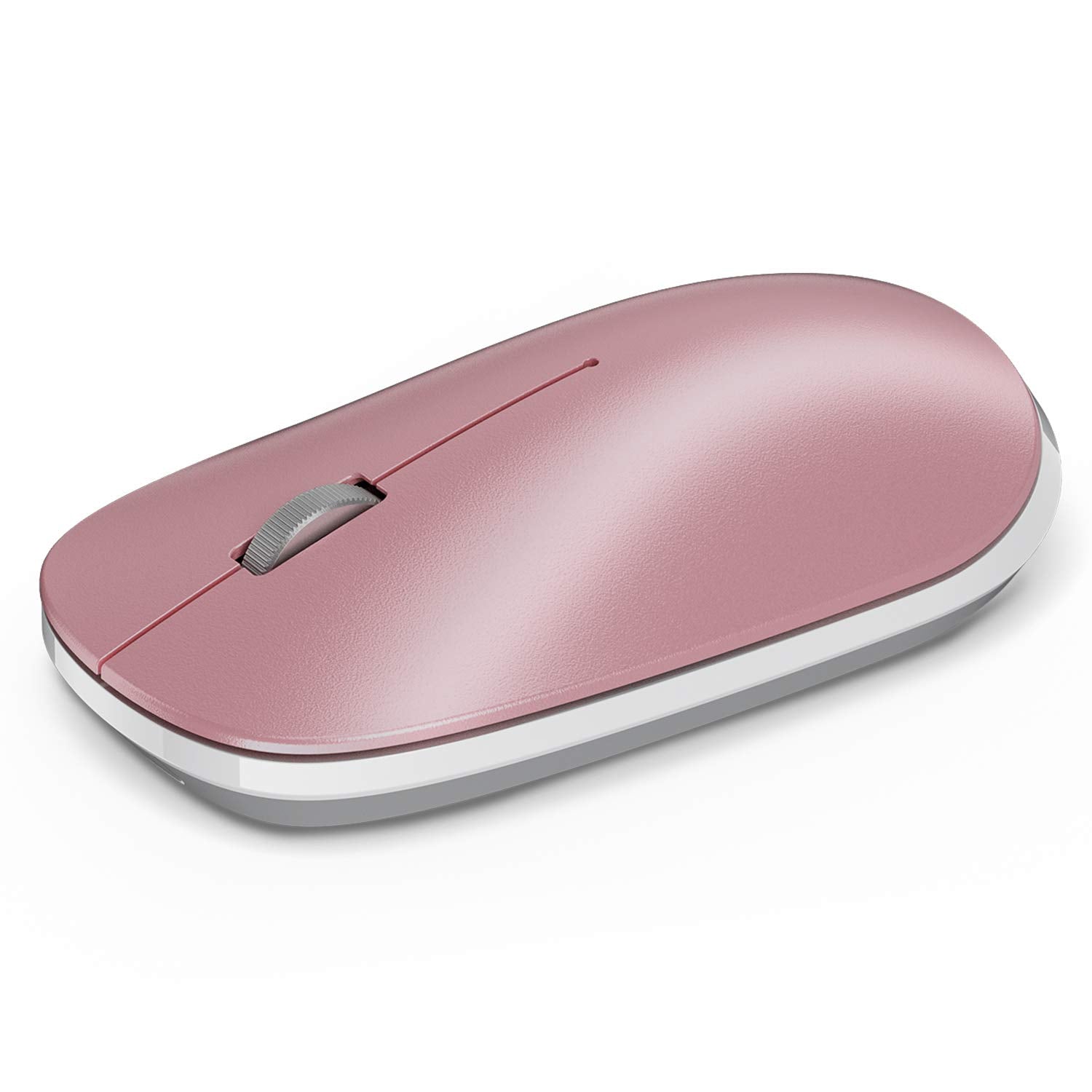 Omoton Bluetooth Mouse For Ipad And Iphone (Ipados 13/ Ios 13 And Above), Ultra Thin Wireless Mouse Compatible With Bluetooth Enabled Computer, Laptop, Pc, Notebook, And Mac Series,Rose Gold
