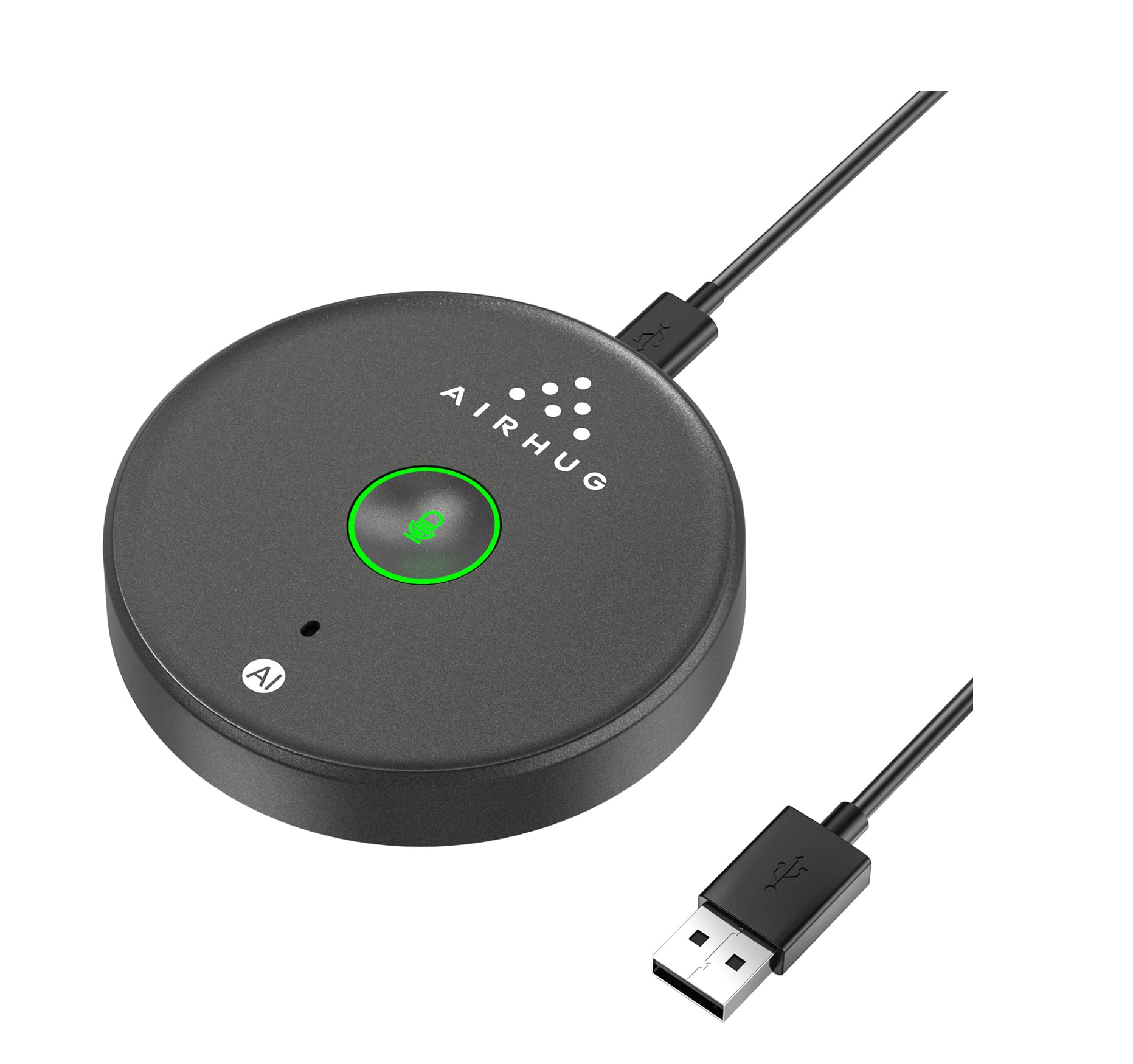 Airhug Usb Microphone,Desktop Computer Mic, Mute Button With Led Indicator,Ai Noise Reduction,Plug & Play Omnidirectional Conden