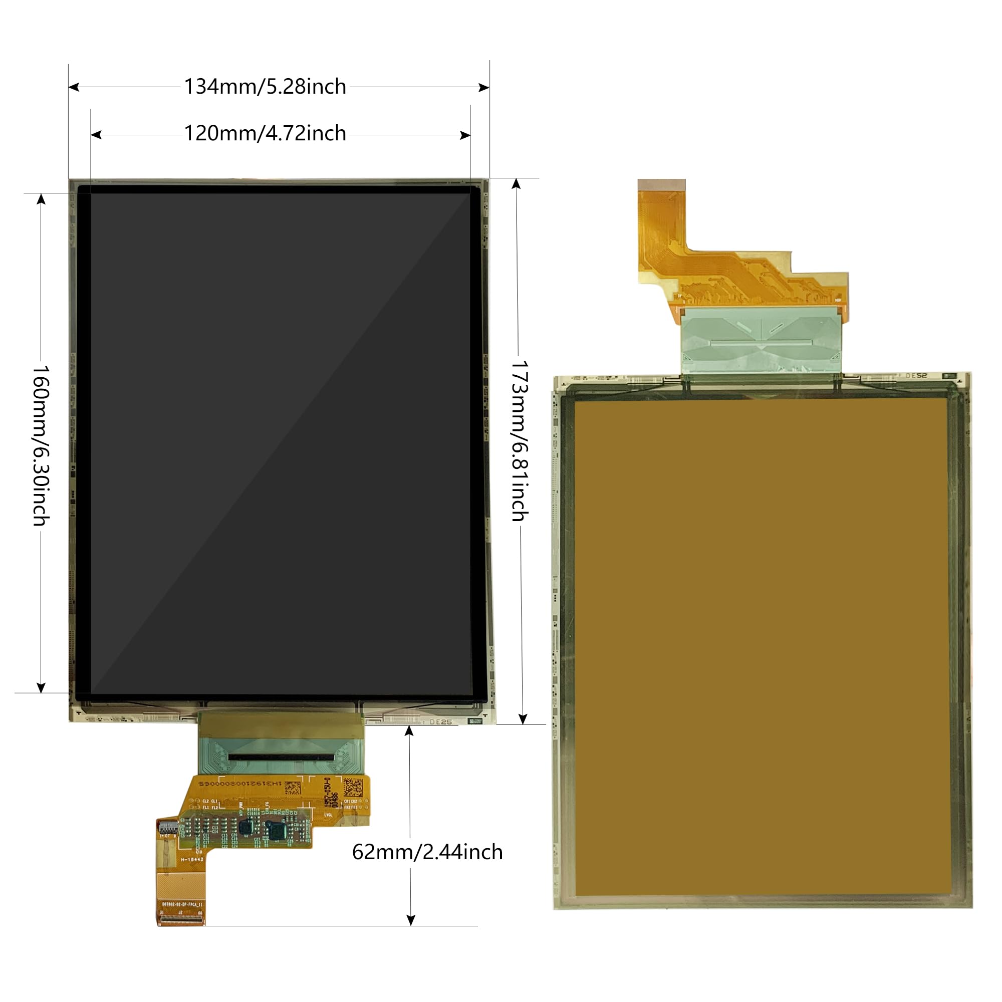Wisecoco 7.8 Inch Flexible Display Curved Bendable Screen Fhd 1440 * 1920 Amoled Display With Hdmi Driver Board Flexible Oled Mo