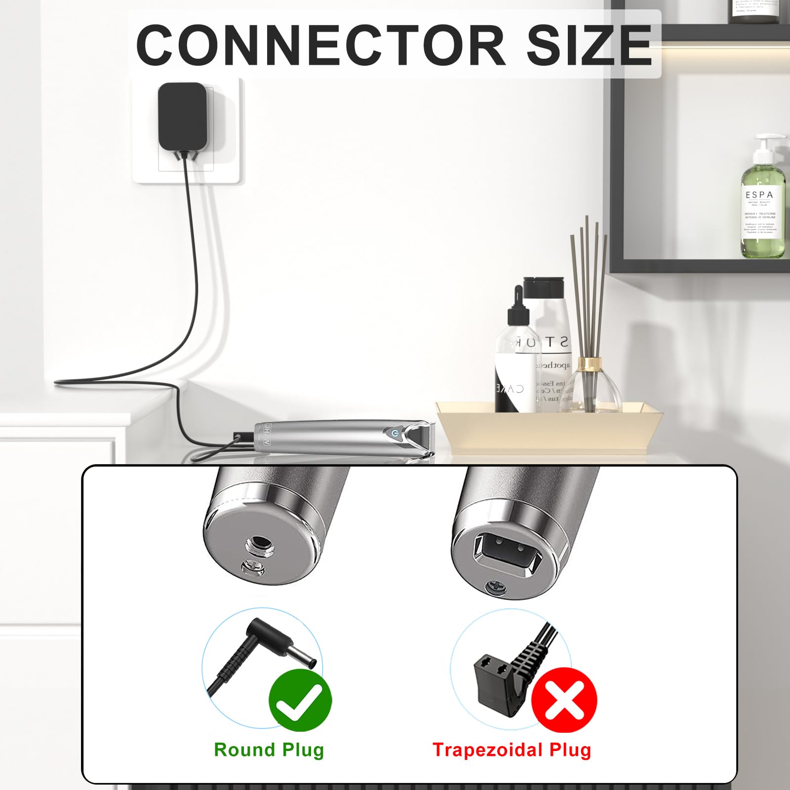 4V Charger Replacement For Wahl 9818L 9818 9888L 9854L 9876L 9685 9918D Wnt 9 Wnt 8 9864 9876 9766 5622 5623 8779 79608 97581 Tr