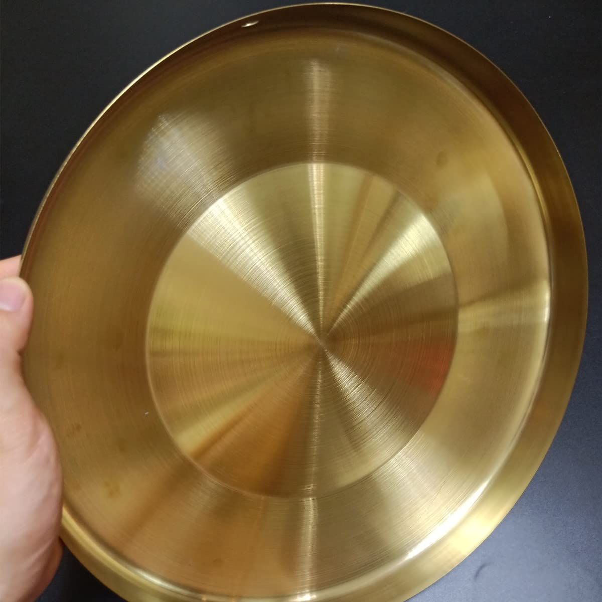 Loonelo Gong Instrument With 12.6Inch(32Cm),Chinese Traditional Percussion Instrument Brass Gong With Wooden Mallet And Red Ribb