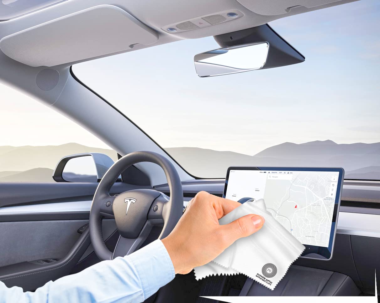 Python Premium Microfiber Cloth 12X16In   Scratch Free Optical Lens & Glasses Cleaner, Screen Cleaning For Computers, Tvs, Apple