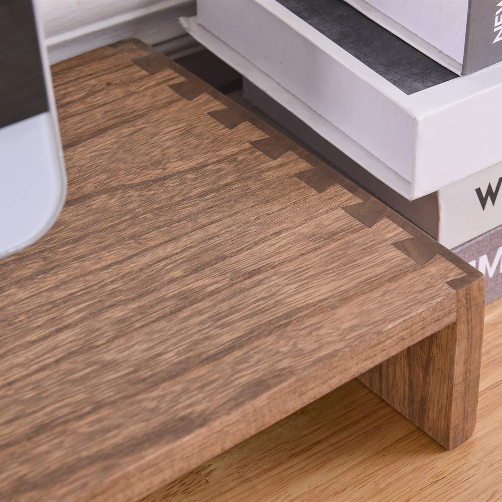 Kirigen Monitor Stand Wooden -Desk Stand Wood For Computer / Laptop/ Tv Printer - Monitor Arms & Stands Desk Riser For Office Or