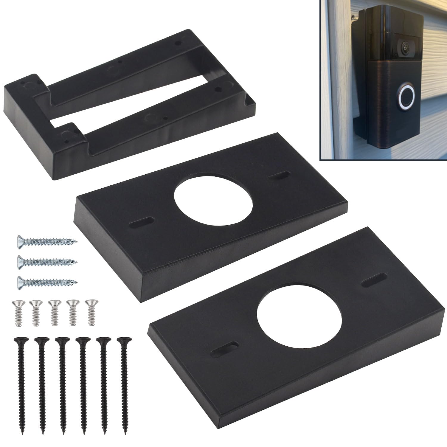 Video Doorbell Vinyl Siding Mount/Vinyl Siding Angle Adjustment Mount Compatible With Ring Video Doorbell For Ring 2 Ring 3 Ring