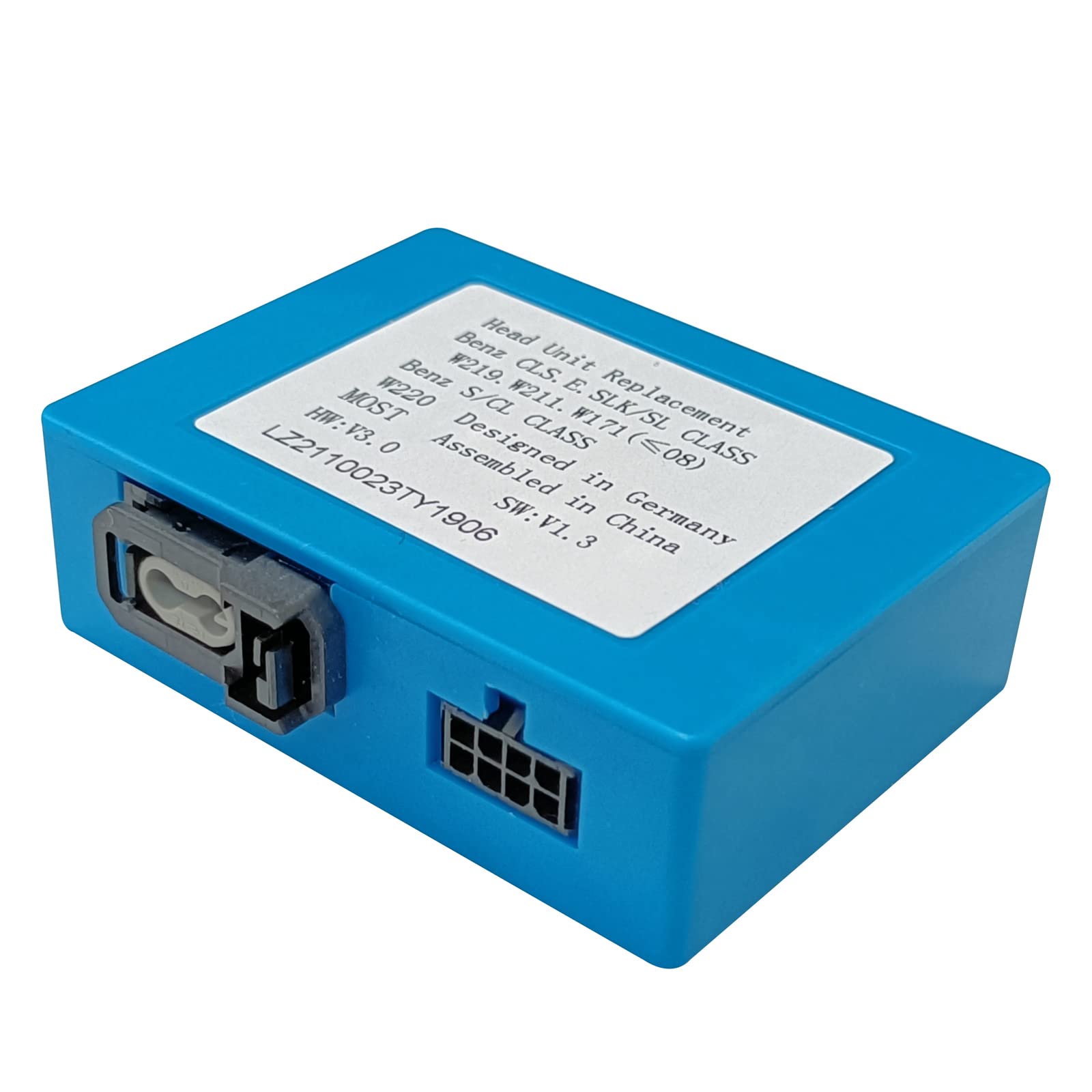 Ponskoy Optical Fiber Decoder Most Box For Car Stereo Auto Radio For Mercedes Benz E Cls Slk Sl S Cl Series (W219 W211 W171) (Be