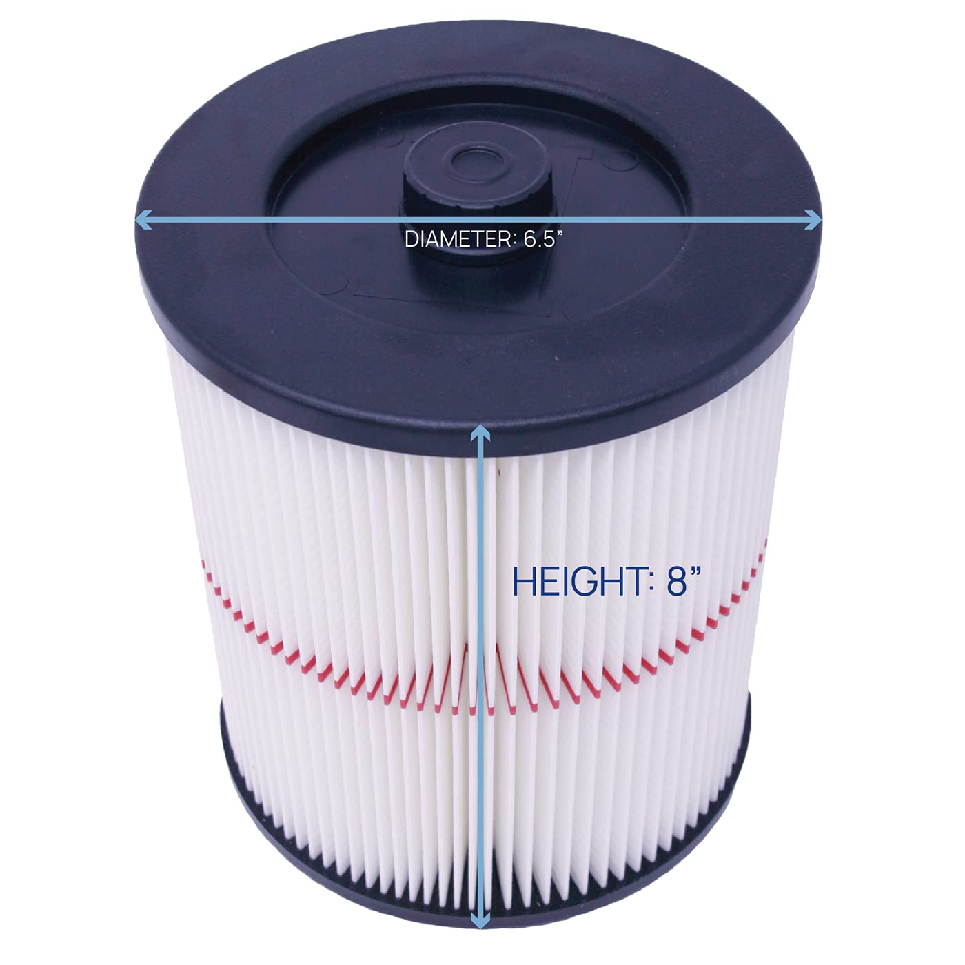 Filter Bros 17816 Red Stripe Replacement Fits Craftsman Shop Vacuums 5 Gal Plus