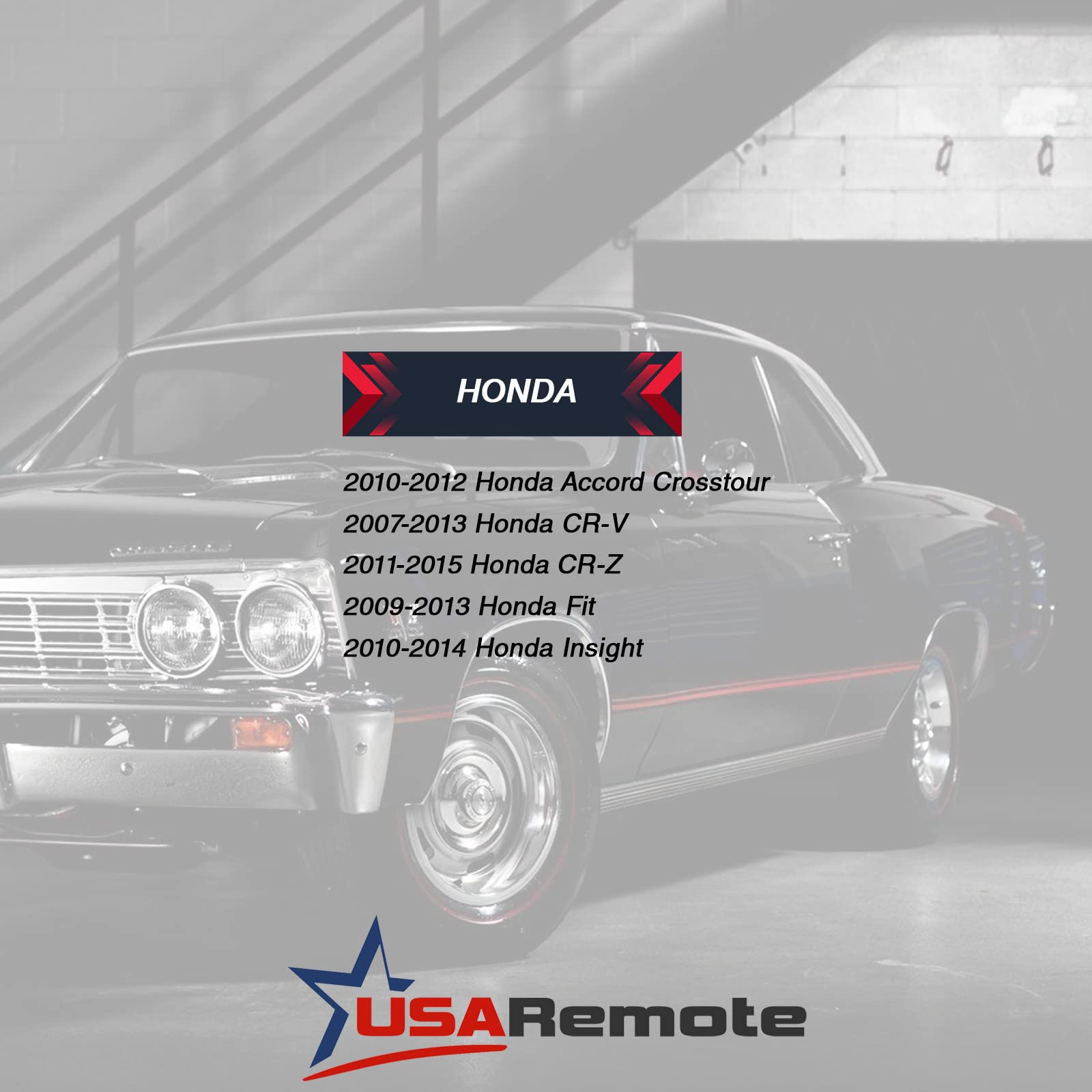 Key Fob Keyless Entry Remote Fits Honda Accord / Cr V / Cr Z / Fit / Insight 2007 2008 2009 2010 2011 2012 2013 2014 2015 (Mlbhl