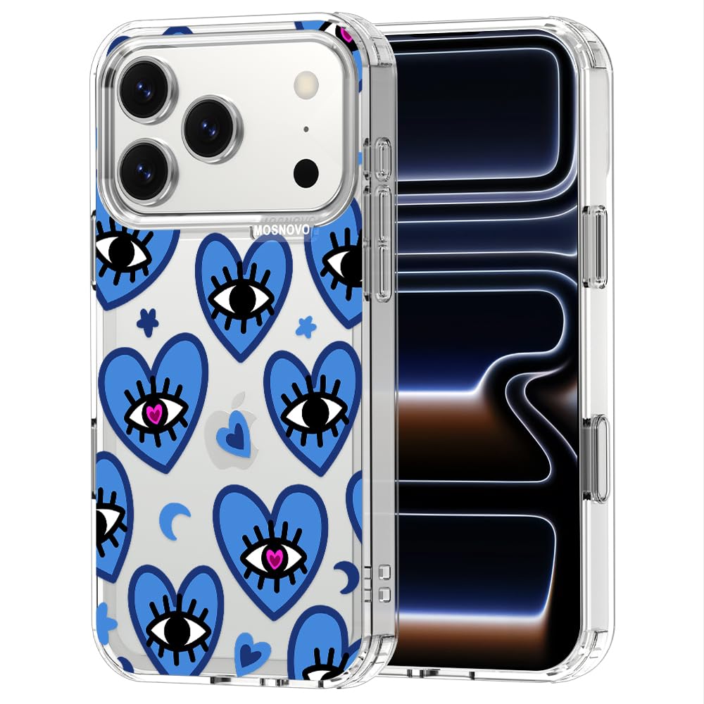 MOSNOVO for iPhone 17 Pro Case, Shockproof Military-Grade Protection 6.6ft Drop Tested, Camera Control, Clear Phone Case for iPh