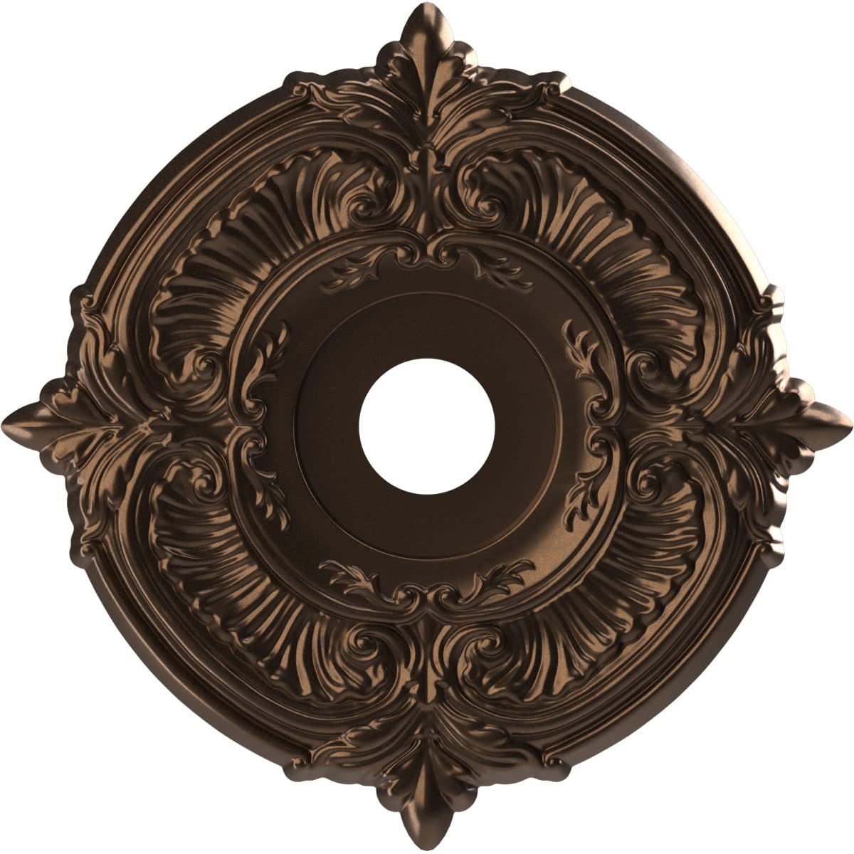 Ekena Millwork Cmp19Atcab Attica Thermoformed Pvc Ceiling Medallion (Fits Canopies Up To 6 3/4''), 19''Od X 3 1/2''Id X 1''P, Me