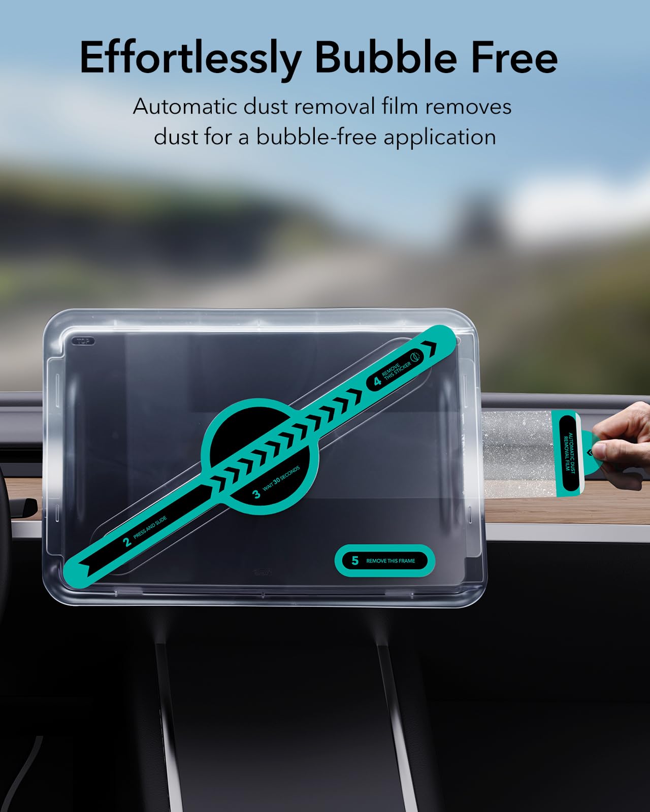 Esr Center Console And Rear Touchscreen Tempered Glass Screen Protector For Tesla Model 3 Highland (2024), Matte Glass Film With Alignment Kit, Scratch And Shock Resistant, Bubble Free