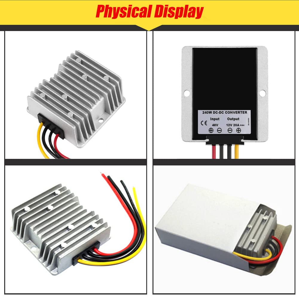Protooma Dc Voltage Converter   Regulator Boost Buck Converter Reducer 8V 40V Step Up Down To 12V 6A 72W For Golf Cart Club Car