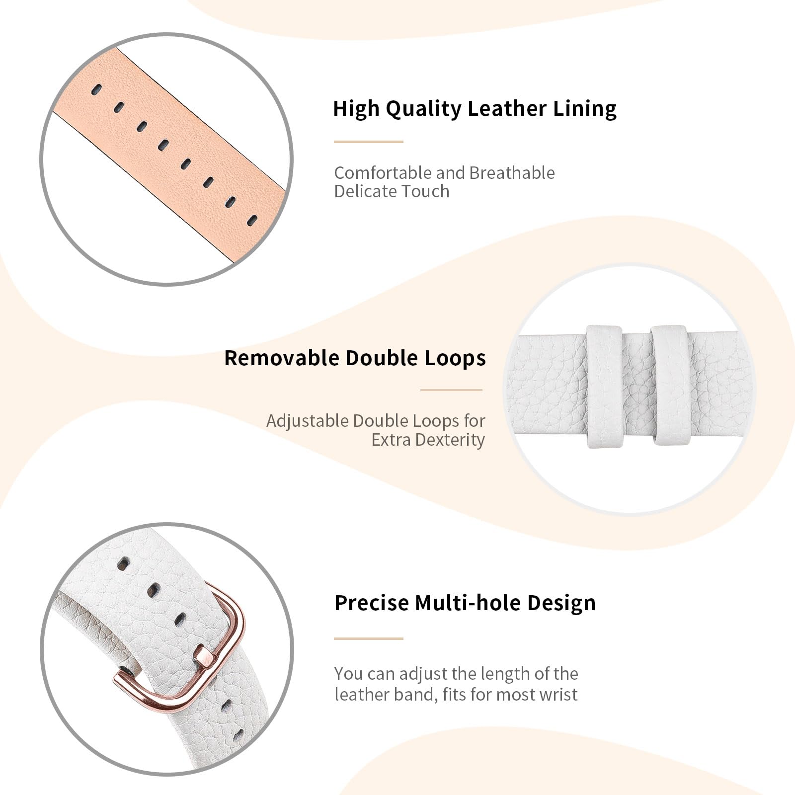 Fullmosa Watch Band Compatible With Apple Watch Leather Band 42Mm 41Mm 40Mm 38Mm, Iwatch Band For Series Ultra2/Ultra/10/9/8/7/6