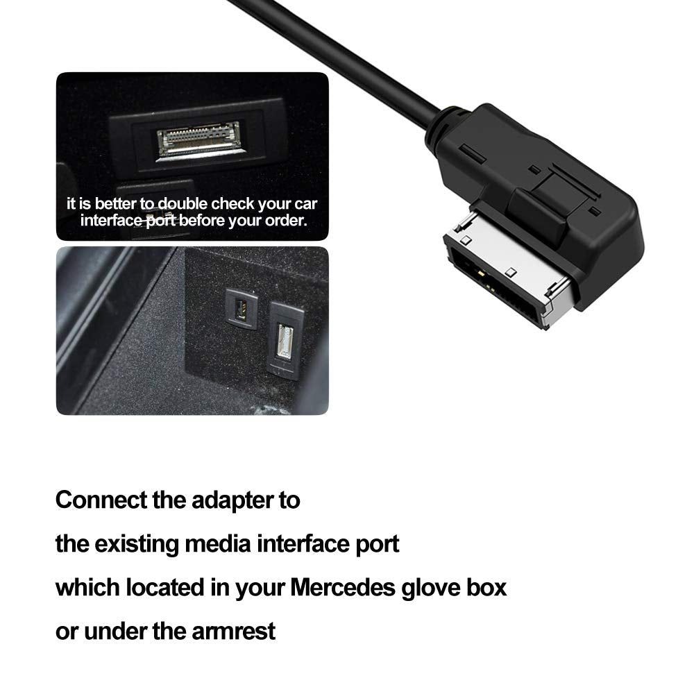 Yoosen Bluetooth Adapter Cable For Mercedes Benz Media Inerface Mmi System Pair Usb Android Iphone Ipad Ipod Touch Smartphone Etc.