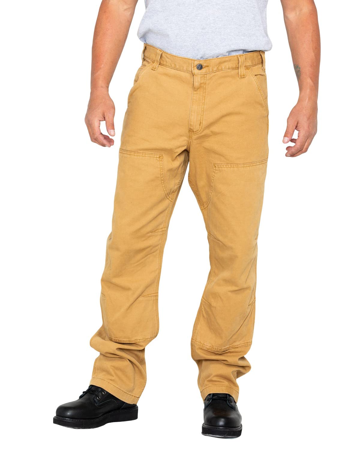 Carhartt Mens Rugged Flex Rigby Double Front (Big  Tall) Work Utility Pants, Hickory, 48W X 32L Us