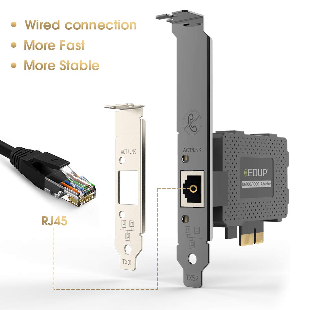 Edup Gigabit Ethernet Pci Express Pci E Network Card 10/100/1000Mbps Rj45 Lan Adapter Converter For Desktop Pc