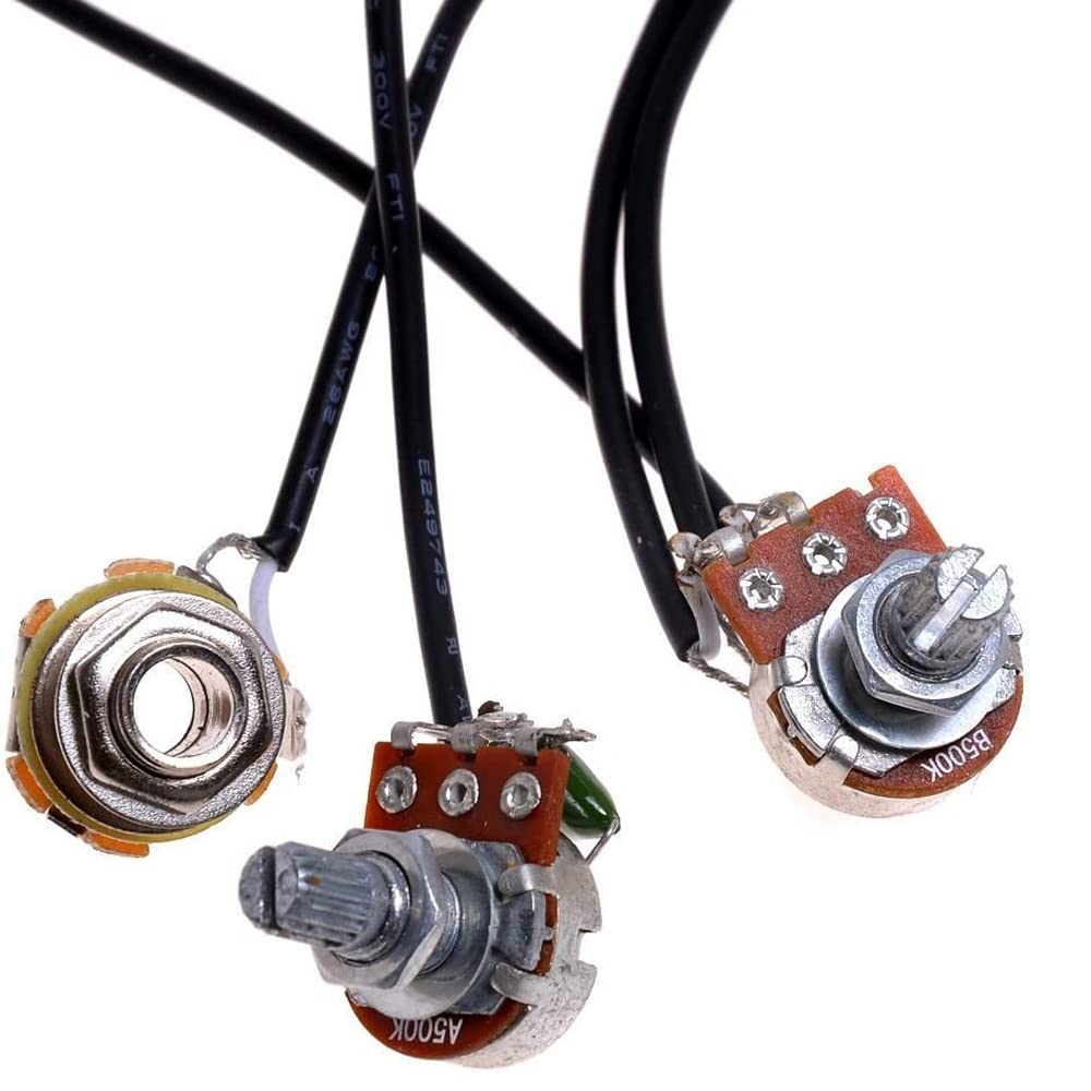 Joinsi 1 Sets Pre Wired 6 String Cigar Box Guitar Pickup Soundhole Harness With Picks, Volume & Tone For Electric Guitar